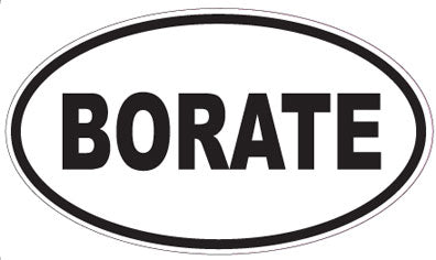 BORATE - Oval Sticker