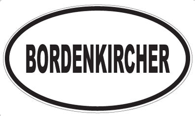 BORDENKIRCHER - Oval Magnet