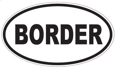 BORDER - Oval Sticker