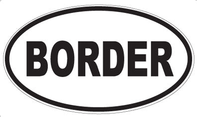 BORDER - Oval Magnet