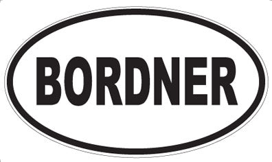 BORDNER - Oval Magnet