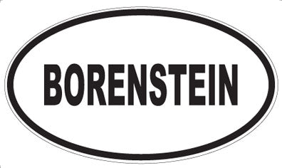 BORENSTEIN - Oval Magnet