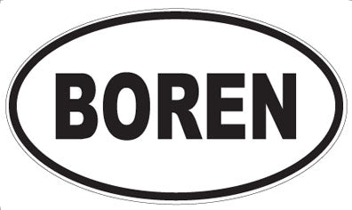 BOREN - Oval Magnet