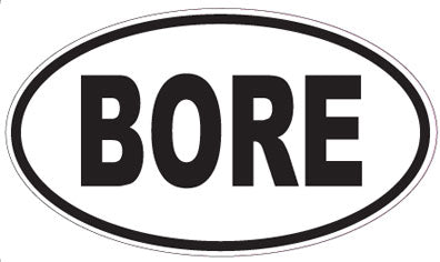 BORE - Oval Sticker