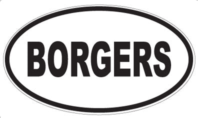 BORGERS - Oval Magnet