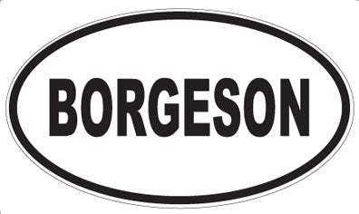 BORGESON - Oval Magnet