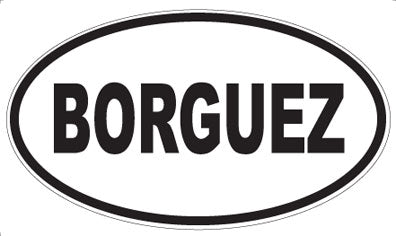 BORGUEZ - Oval Magnet