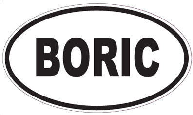 BORIC - Oval Sticker