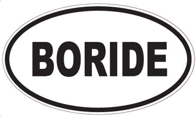 BORIDE - Oval Sticker