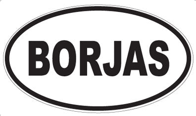 BORJAS - Oval Magnet