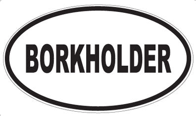 BORKHOLDER - Oval Magnet