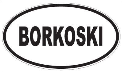BORKOSKI - Oval Magnet