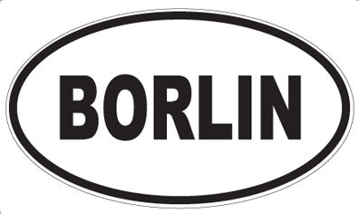 BORLIN - Oval Magnet