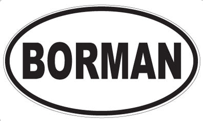 BORMAN - Oval Magnet