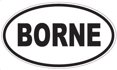 BORNE - Oval Sticker