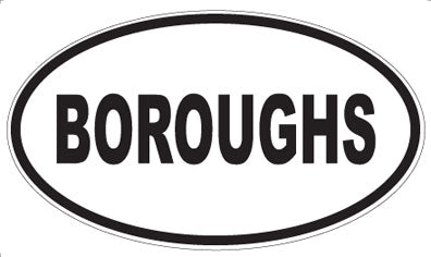 BOROUGHS - Oval Magnet