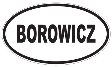BOROWICZ - Oval Magnet