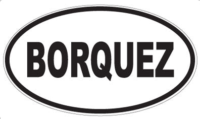 BORQUEZ - Oval Magnet