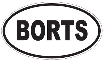 BORTS - Oval Sticker