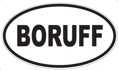 BORUFF - Oval Magnet