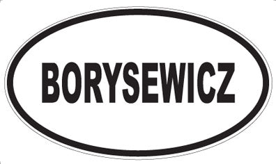 BORYSEWICZ - Oval Magnet