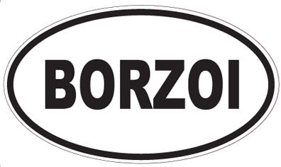 BORZOI - Oval Sticker
