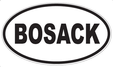 BOSACK - Oval Magnet