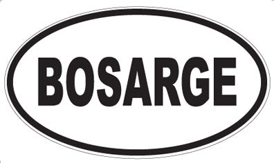 BOSARGE - Oval Magnet