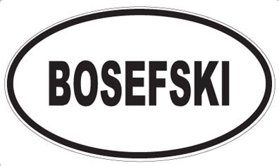 BOSEFSKI - Oval Magnet