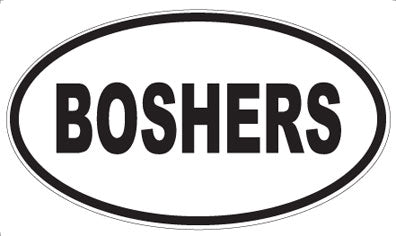BOSHERS - Oval Magnet