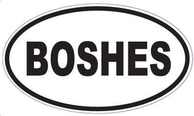 BOSHES - Oval Sticker