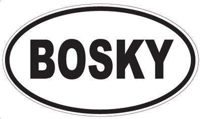 BOSKY - Oval Sticker