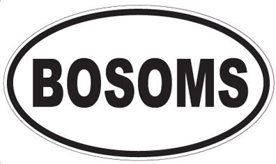 BOSOMS - Oval Sticker