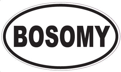 BOSOMY - Oval Sticker