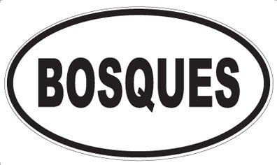 BOSQUES - Oval Magnet