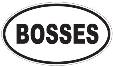 BOSSES - Oval Sticker
