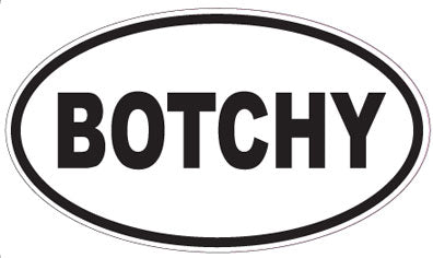 BOTCHY - Oval Sticker
