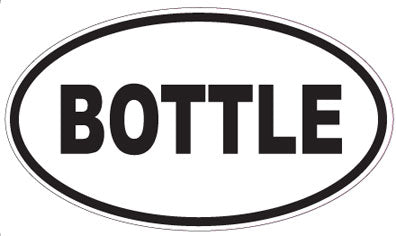 BOTTLE - Oval Sticker