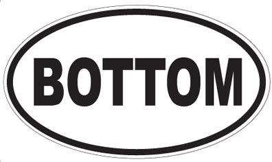 BOTTOM - Oval Sticker