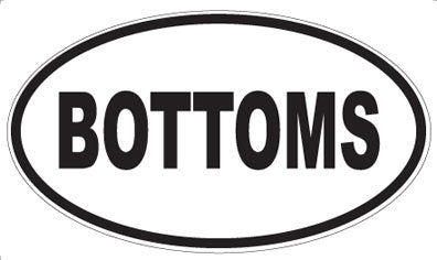BOTTOMS - Oval Magnet