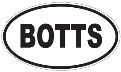 BOTTS - Oval Sticker