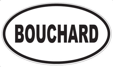 BOUCHARD - Oval Magnet