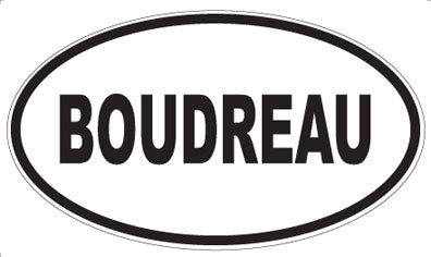 BOUDREAU - Oval Magnet