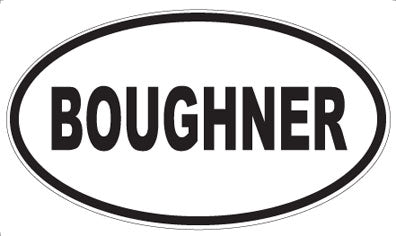 BOUGHNER - Oval Magnet