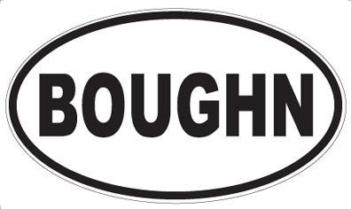 BOUGHN - Oval Magnet