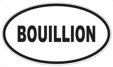 BOUILLION - Oval Magnet