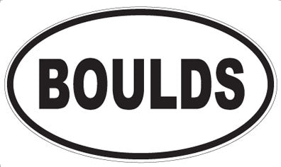 BOULDS - Oval Magnet