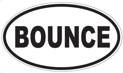 BOUNCE - Oval Sticker