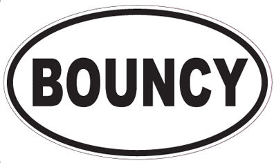 BOUNCY - Oval Sticker