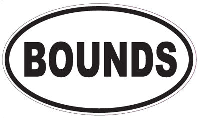 BOUNDS - Oval Sticker